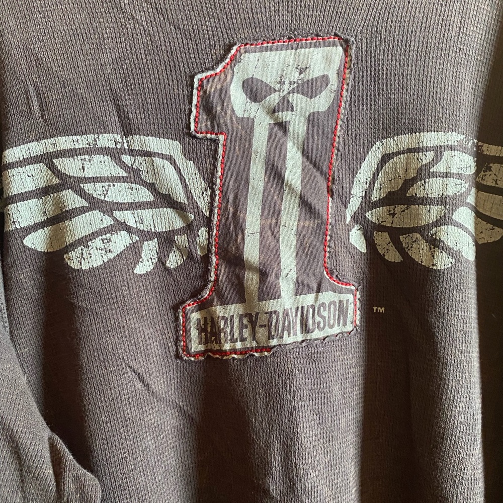 Harley-Davidson Black Graphic Tee with Tag Detail